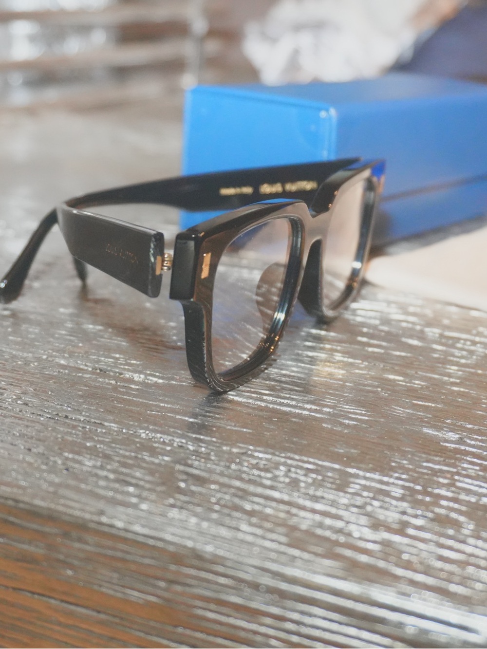 Louis Vuitton Black Glasses w/ original packaging and bag
